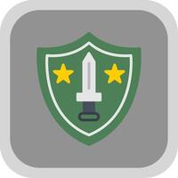 Shield Flat round corner Icon Design vector