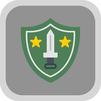 Shield Flat round corner Icon Design vector