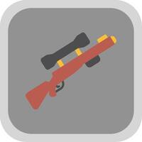 Gun Flat round corner Icon Design vector