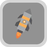 Missile Flat round corner Icon Design vector