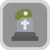 Grave Flat round corner Icon Design vector