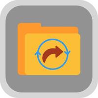 Send Flat round corner Icon Design vector