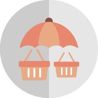 Commercial Insurance Flat Scale Icon Design vector