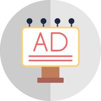 Banner Ads Flat Scale Icon Design vector