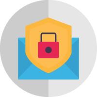 Email Protection Flat Scale Icon Design vector