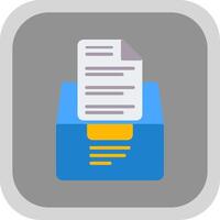 Document File Flat round corner Icon Design vector