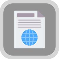 Document Flat round corner Icon Design vector