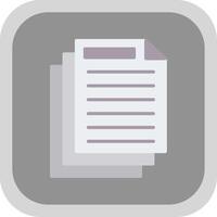 Document Flat round corner Icon Design vector