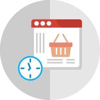 Shopping Time Flat Scale Icon Design vector
