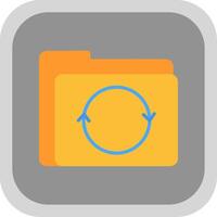 Folder Flat round corner Icon Design vector