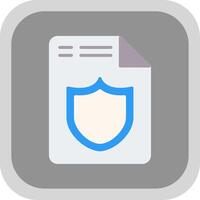 Document Flat round corner Icon Design vector