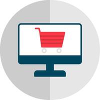 E-commerce Optimization Flat Scale Icon Design vector