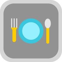 Cutlery Flat round corner Icon Design vector