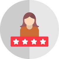 Customer Testimominal Flat Scale Icon Design vector