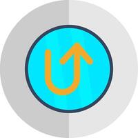 U Turn Flat Scale Icon Design vector