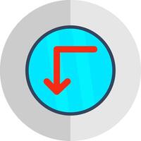 Turn Down Flat Scale Icon Design vector