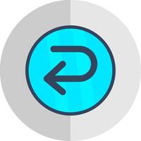 U Turn Flat Scale Icon Design vector