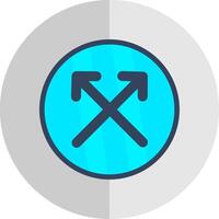 Split Flat Scale Icon Design vector