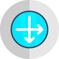 Intersect Flat Scale Icon Design vector