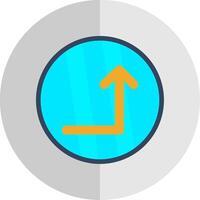 Turn Up Flat Scale Icon Design vector