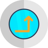 Turn Up Flat Scale Icon Design vector