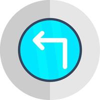 Turn Flat Scale Icon Design vector