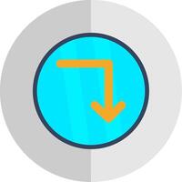 Turn Down Flat Scale Icon Design vector