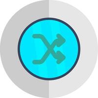 Shuffle Flat Scale Icon Design vector