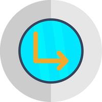 Turn Flat Scale Icon Design vector