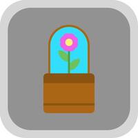 Flower Flat round corner Icon Design vector