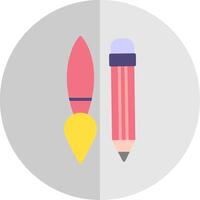 Writing Tool Flat Scale Icon Design vector