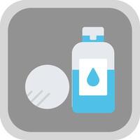 Makeup Remover Flat round corner Icon Design vector