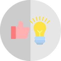 Idea Bulb Flat Scale Icon Design vector