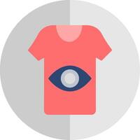 t camisa plano escala icono diseño vector