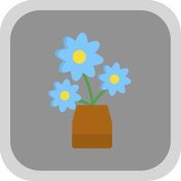 Flower Flat round corner Icon Design vector