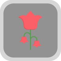 Flower Flat round corner Icon Design vector