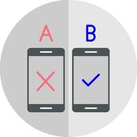 Ab Testing Flat Scale Icon Design vector