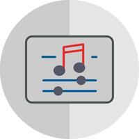 música y multimedia plano escala icono diseño vector