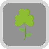 Clover Flat round corner Icon Design vector