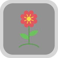 Flower Flat round corner Icon Design vector