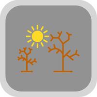 Dry Tree Flat round corner Icon Design vector