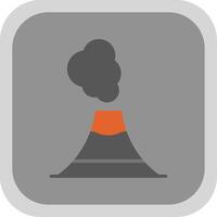 Volcano Flat round corner Icon Design vector