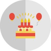 cumpleaños plano escala icono diseño vector