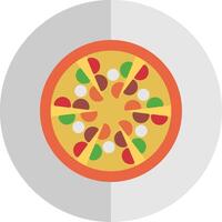 Pizza plano escala icono diseño vector