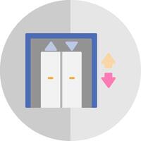 Elevator Flat Scale Icon Design vector