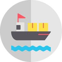 Ship Flat Scale Icon Design vector