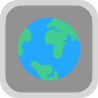 World Flat round corner Icon Design vector