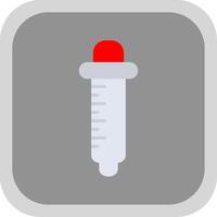 Pipette Flat round corner Icon Design vector