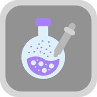 Pipette Flat round corner Icon Design vector