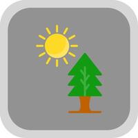 Sun Flat round corner Icon Design vector